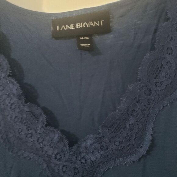 Lane Bryant Blue Tank Top Sz 14/16 - Picture 3 of 4